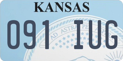 KS license plate 091IUG