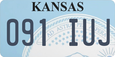 KS license plate 091IUJ