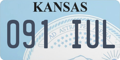 KS license plate 091IUL