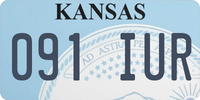 KS license plate 091IUR