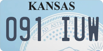 KS license plate 091IUW