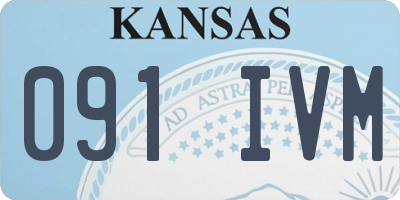 KS license plate 091IVM