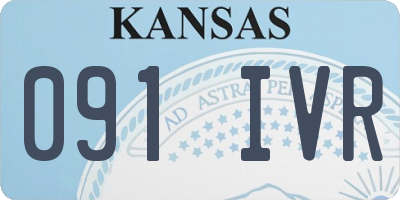 KS license plate 091IVR