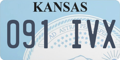 KS license plate 091IVX
