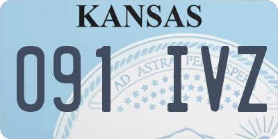 KS license plate 091IVZ