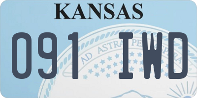 KS license plate 091IWD