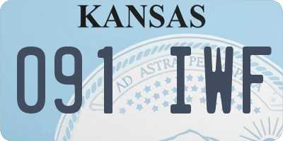 KS license plate 091IWF