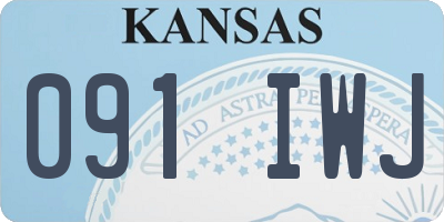 KS license plate 091IWJ