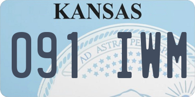KS license plate 091IWM