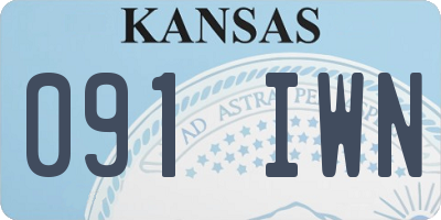 KS license plate 091IWN