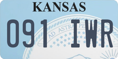 KS license plate 091IWR