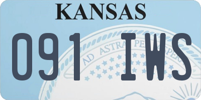 KS license plate 091IWS