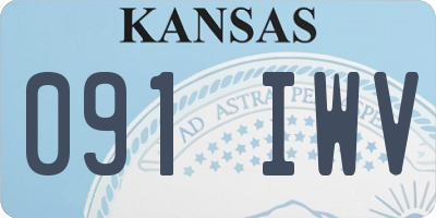 KS license plate 091IWV