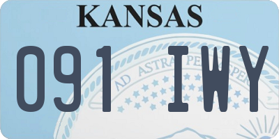 KS license plate 091IWY