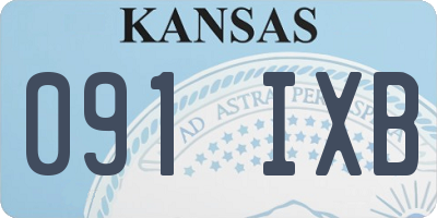 KS license plate 091IXB