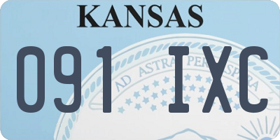 KS license plate 091IXC