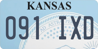 KS license plate 091IXD