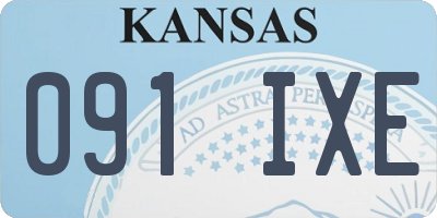 KS license plate 091IXE