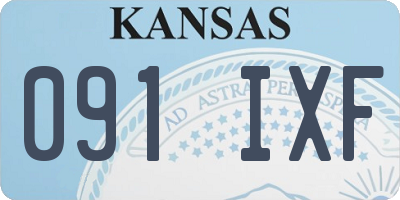 KS license plate 091IXF