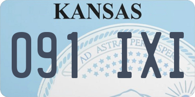 KS license plate 091IXI