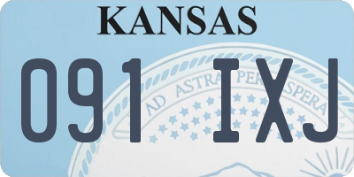 KS license plate 091IXJ