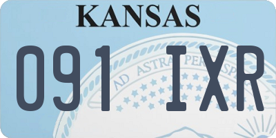 KS license plate 091IXR