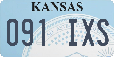 KS license plate 091IXS