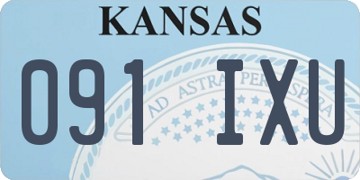 KS license plate 091IXU