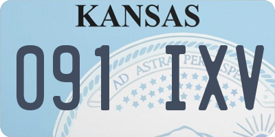 KS license plate 091IXV