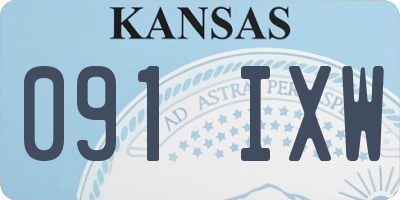 KS license plate 091IXW