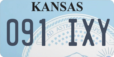 KS license plate 091IXY
