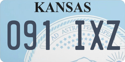 KS license plate 091IXZ
