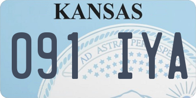 KS license plate 091IYA