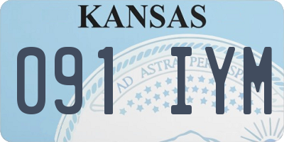 KS license plate 091IYM