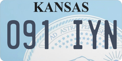 KS license plate 091IYN