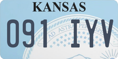 KS license plate 091IYV