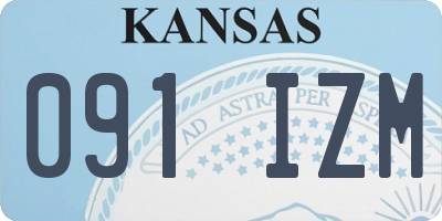 KS license plate 091IZM