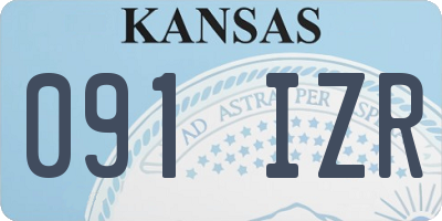 KS license plate 091IZR