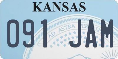 KS license plate 091JAM
