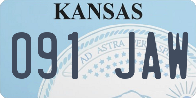 KS license plate 091JAW