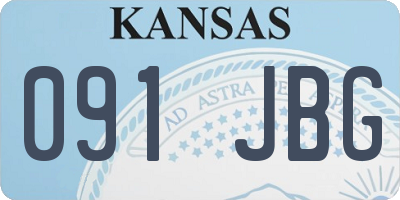 KS license plate 091JBG