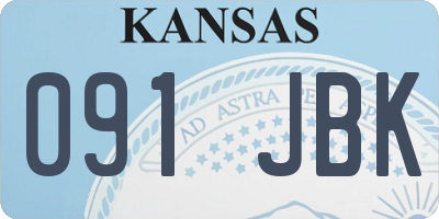 KS license plate 091JBK