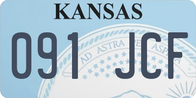 KS license plate 091JCF