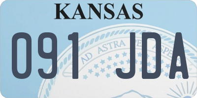 KS license plate 091JDA