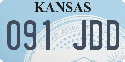 KS license plate 091JDD