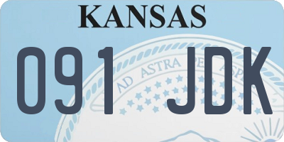 KS license plate 091JDK