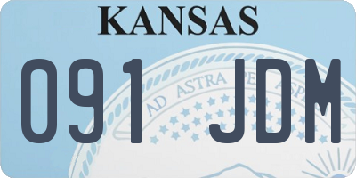 KS license plate 091JDM