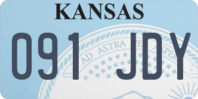 KS license plate 091JDY
