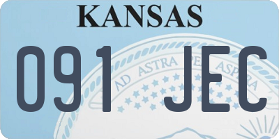 KS license plate 091JEC