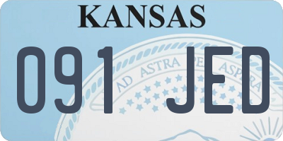 KS license plate 091JED
